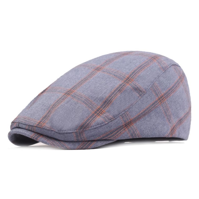 Mannen Vrouwen Katoen Plaid Baret Krantenverkoper Klimop Hoed Casual Platte Rijden Golf Cabbie Caps Art Jeugd Cap Eenvoudige Voorwaartse Hat294p