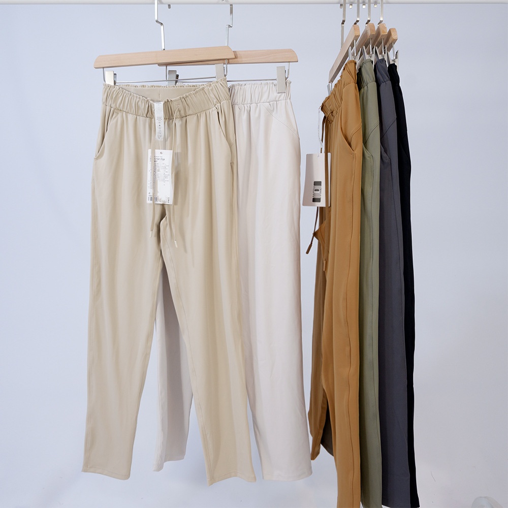 ll Pantaloni lunghi da donna in Lycra con coulisse in Lycra yoga, jogging, elastici, 7/8, pantaloni sportivi da fitness, morbidi pantaloni casual a vita alta, versatili la pelle