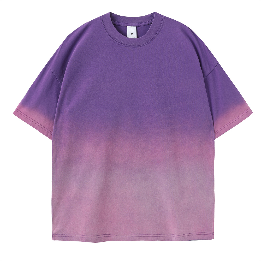 Tees الصلبة غير الرسمية T القمصان الصيفية قصيرة الأكمام صبغة Tshirt الولايات المتحدة الحجم EUR كبير الحجم للرجال النساء 2024 S-3XL 19 ألوان