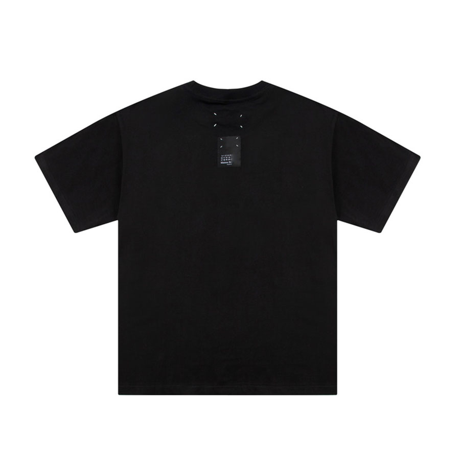 T-shirt pour hommes Shirt Créner Black and White Solid Round Coton Coton Pur Coton à manches courtes Loose