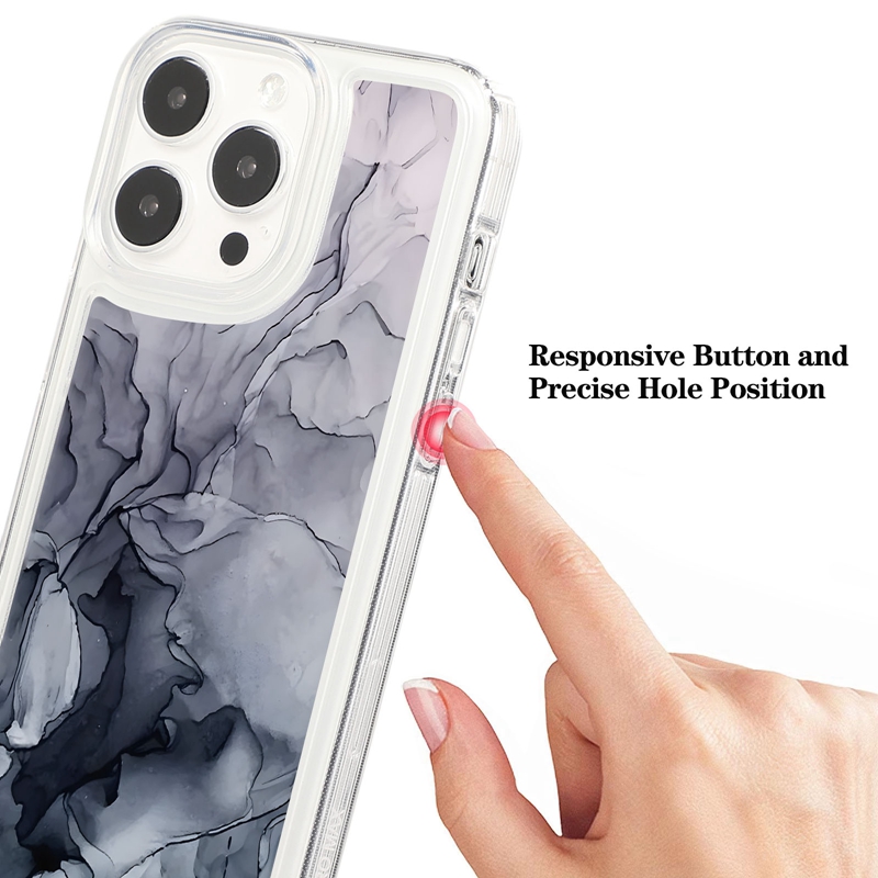 Marble Stone Rock Soft TPU -fall för iPhone 15 Plus 14 Pro Max 13 12 11 Silikon Fashion Flower Floral Natural Granite Stuffsäker mobiltelefon Back Cover Coque