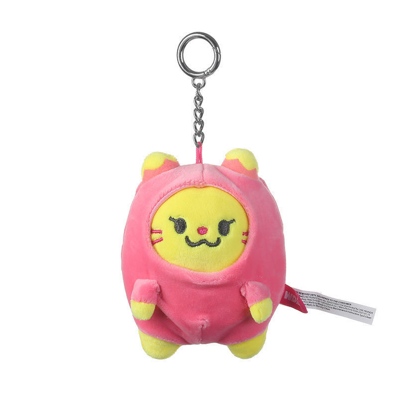 Porte-clés en peluche pour femmes, mode coréenne, porte-clés, dessin animé, mignon, fille, pendentif de sac en cœur, jouet petit Animal