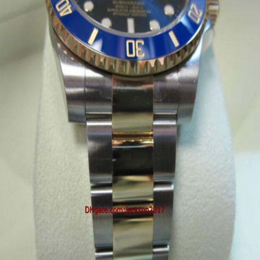 High Quality Wristwatches Mens watch two tone the newest blue face model 116613 Unworn230j