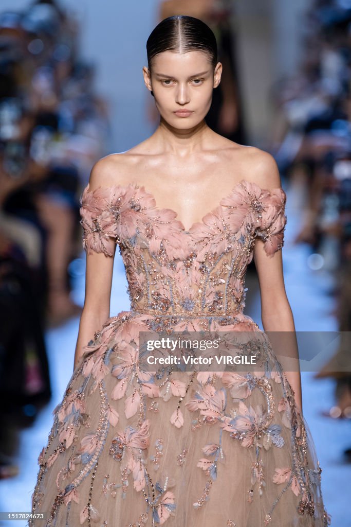 2024 terno feminino elie saab rosa vestido de baile pena manga curta abic aso ebi paris semana da moda vestido de noite pista moda