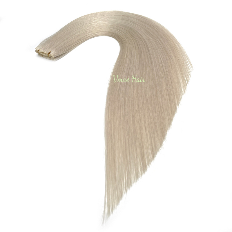 VMAE Salon Qualité Highlight Color Genius Trames de cheveux Couper gratuitement handtied Double Drawn 100g Europe Russe Raw Virgin Extensions de cheveux humains