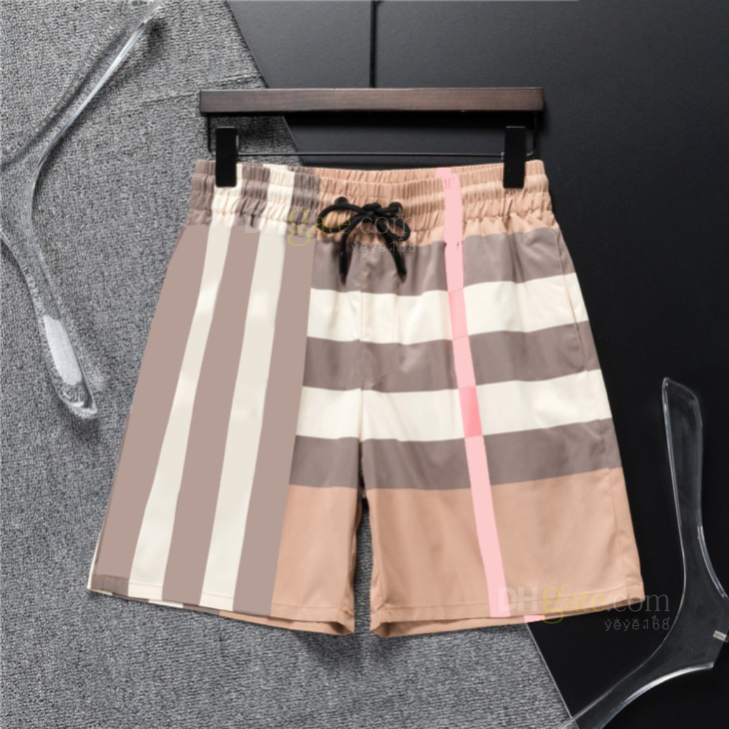 Checkered new men's shorts, men's designer shorts, men's and women's clothing brands luxurious loose fashion casual shorts, beach pants checkered clothing