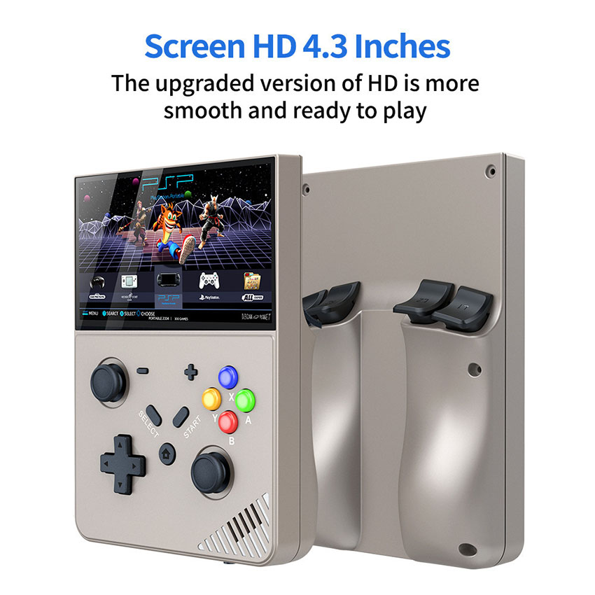 New R43 Pro Hd 4.3-inch Screen Original 3d Game Controller Handheld Game Console 3d Home 4k Hd Large Psp Ps1 Children's Gift