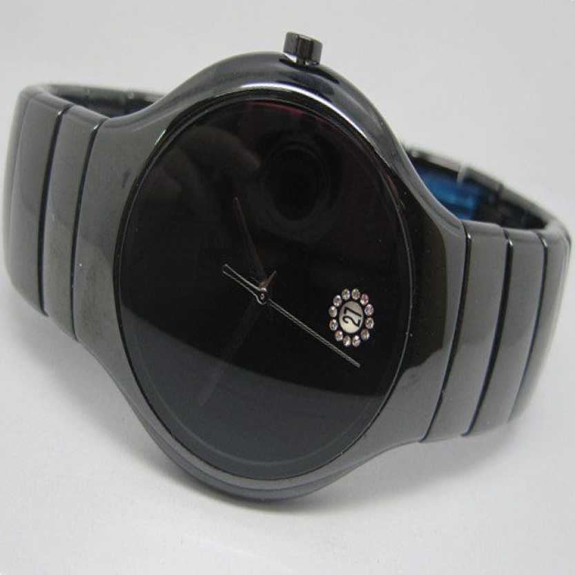 Nieuwe mode man horloge quartz uurwerk horloges voor mannen polshorloge zwarte keramische horloges rd26273n