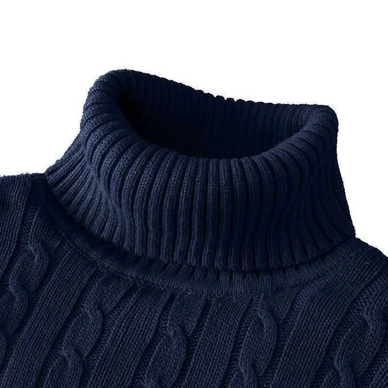 Мужские свитера, новый свитер с высоким воротником, повседневный мужской вязаный свитер с высоким воротником, сохраняющий тепло, мужской джемпер, шерстяной свитер