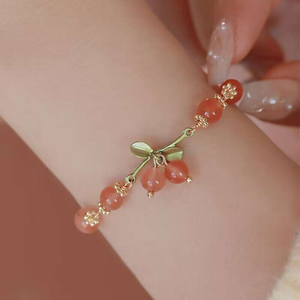 Early Spring Cherry Bracelet Female Unique Design Sweet and Elegant High Sense Student Friend Bell Orchid Bracelet Hand