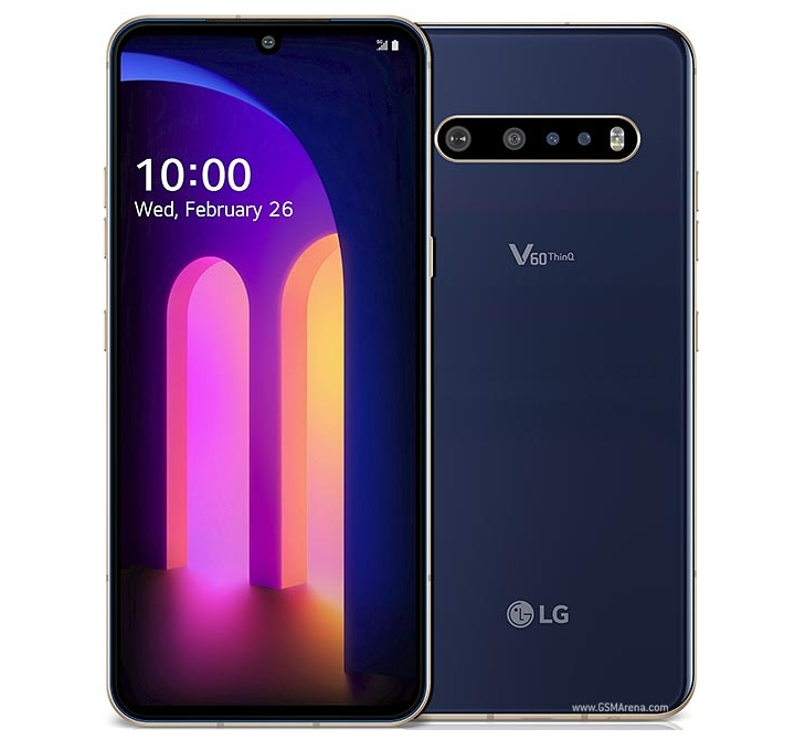 LG V60 ThinQ 5G V600 6.8 pouces octa-core 8GB RAM 128GB ROM téléphones 64MP Triple caméra 1 SIM empreinte digitale téléphone portable débloqué d'origine