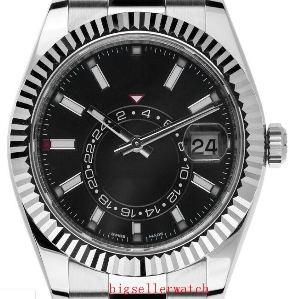 Topselling Wysokiej jakości zegarek zegarek niebo mieszkanie 326934 42 mm czarna tarcza stali nierdzewnej Azja 2813 ruch Automatyczny zegarek męski WA246E