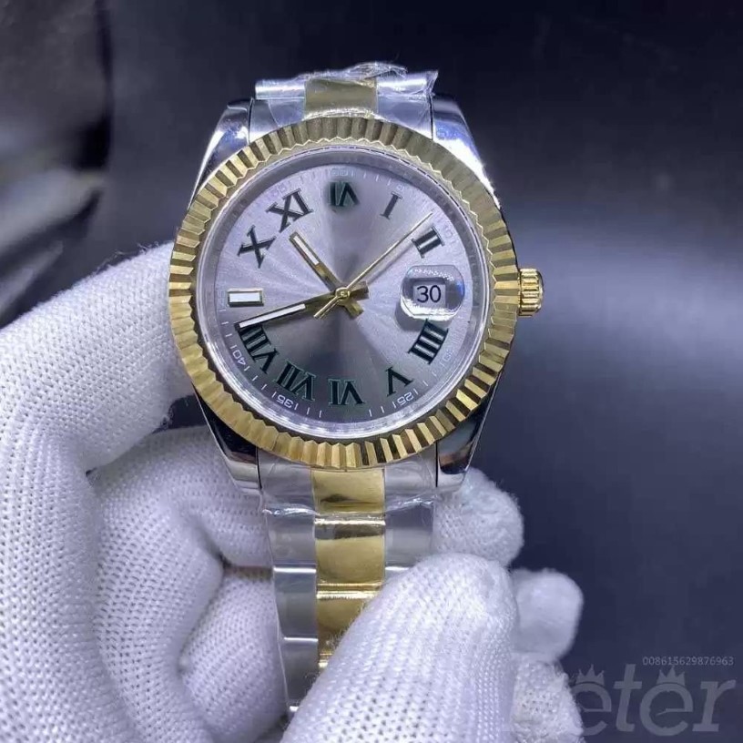 Master design automatic mechanical men's watch luxury fashion dial large window automatic calendar folding buckle sapphir284C