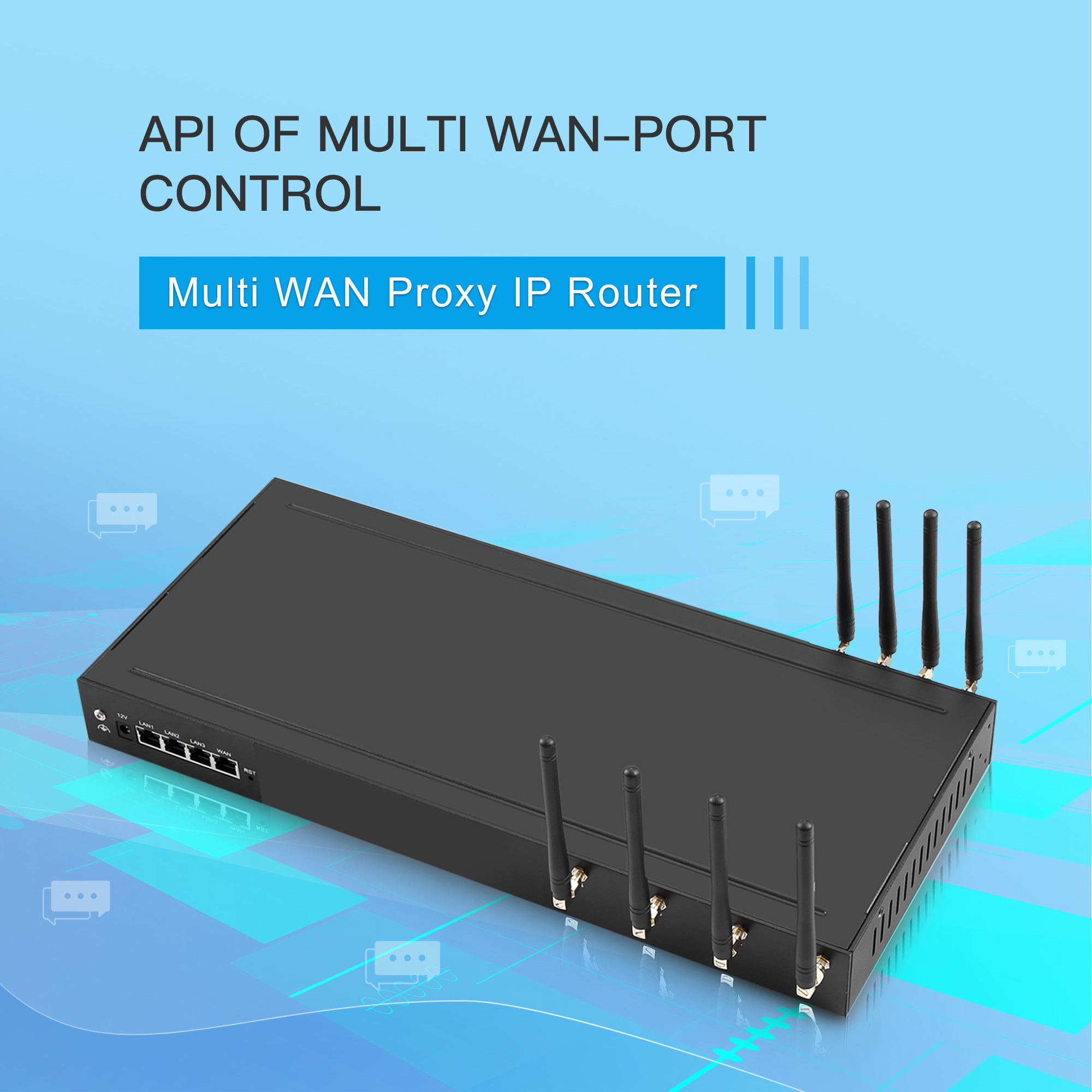 4G LTE 4 Port IP Router Utwórz proxy Multi IP Solution Socks5 Proxy HTTP Proxy Server Gateway 8 SIM IP Proxy VPN Service