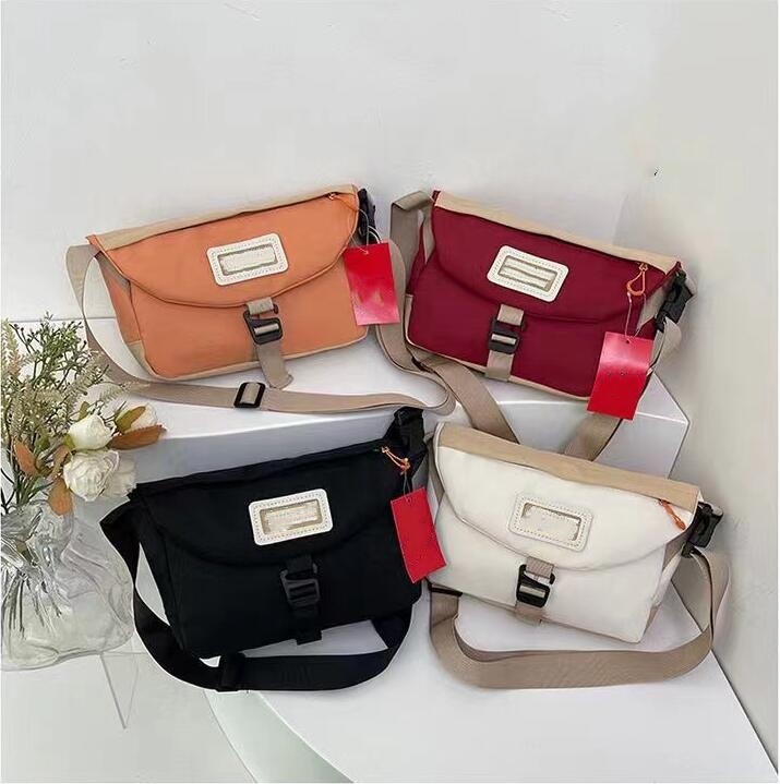 Women Canvas Cross Body Bags for Phone Passport Designer Solid Color Men Messenger Bag with Label Purse