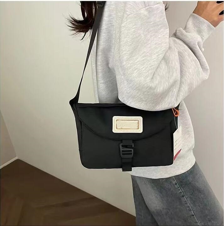 Women Canvas Cross Body Bags for Phone Passport Designer Solid Color Men Messenger Bag with Label Purse