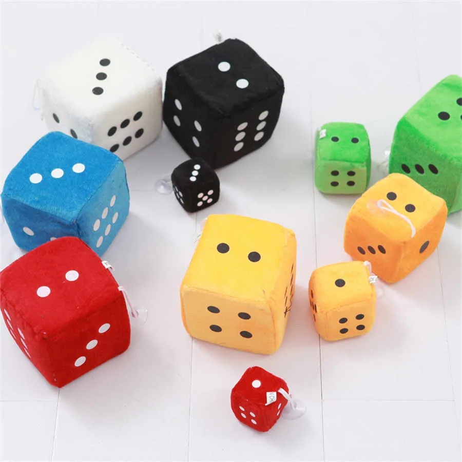 2024 Short Plush Number Dice Educational Aids Side length10cm Soft Toys Game Props Letter Dice Adsorbable Stuffed Toy