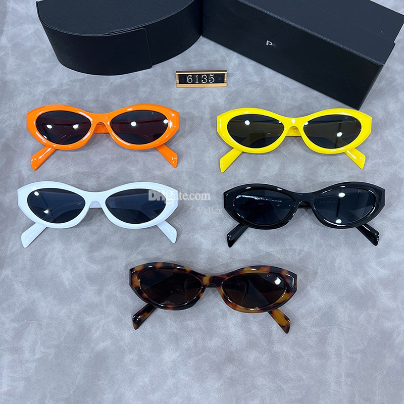 Hot Designer sunglasses ellipses cat eye sunglasses for women small frame trend men gift glasses Beach shading UV protection polarized glasses with box so nice