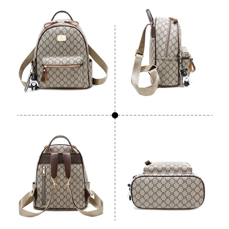 Fashion Print Pattern Rucksack Classic High Quality Backpack School Luxury Mini Backpack Women Designer Leather Bolsas228Q