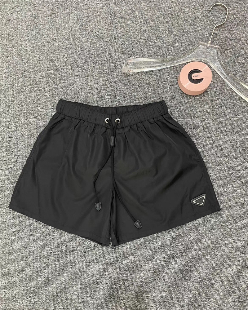 New Womens PU Shorts With Triangle Pocket Brand Zipper Stretch Hight Waist With Letter Pants 