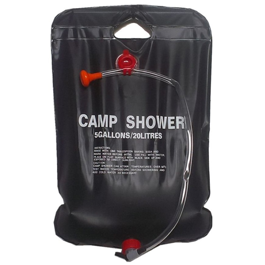 Solar Shower Camp Bag prysznic 20 litrów czarny 308o