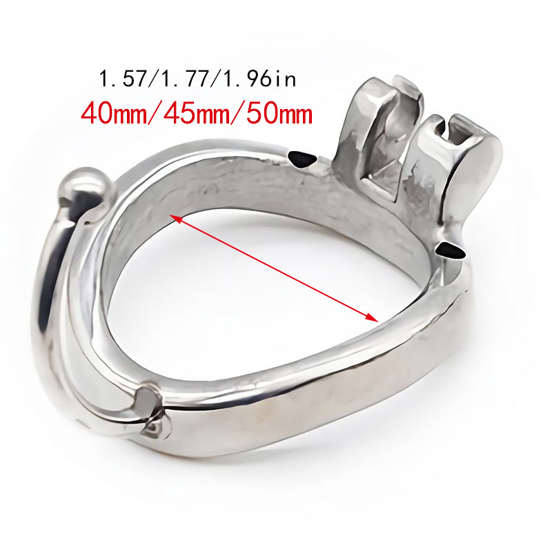 Steel Cock Cage Base Arc Ring with Testis separation Device Sex Toys for Men Chastity Device