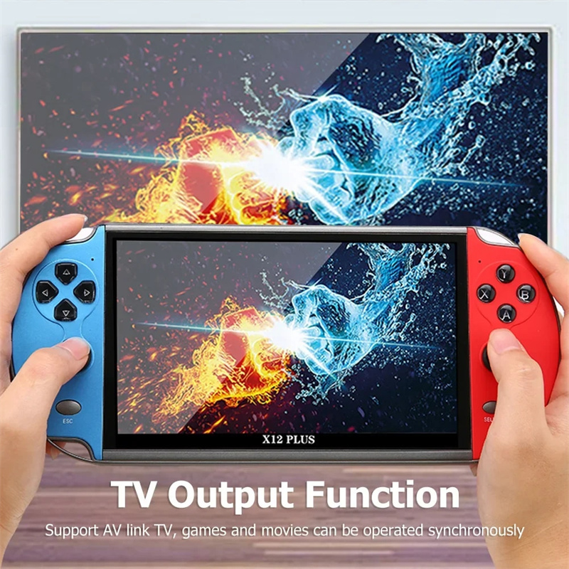 X12 Plus Retro Handheld Game Player مدمج 10000 ألعاب كلاسيكية لعبة الصوت وحدة التحكم في ألعاب Console AV Output