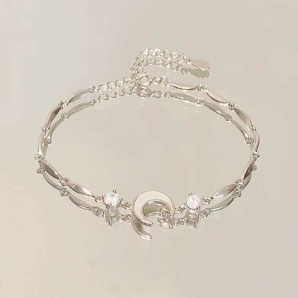 Cherry Blossom Bow Bracelet Small High End Pink Zirconia Stone, Clear and Cold Feeling, Best Friend Handicraft, Trendy Bracelet