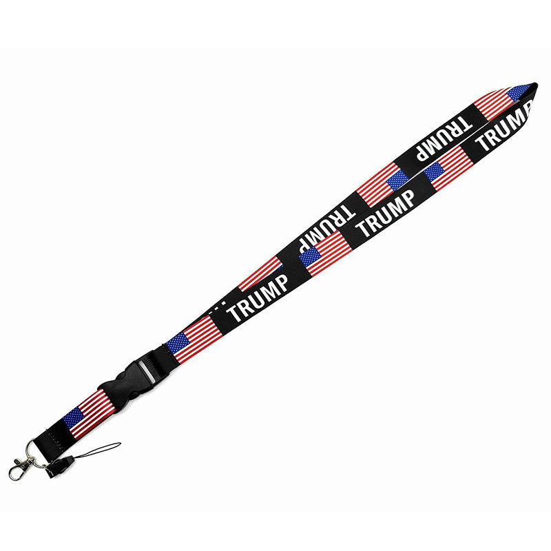 2024 Trump Lanyard Chest Card Party Gift Strap Verwijderbare vlaggen van de Verenigde Staten Sleutelhangers String Save America Again