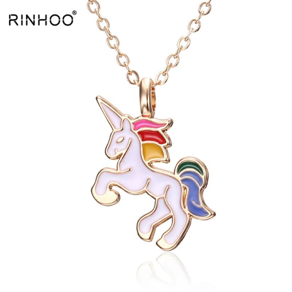 Collier cheval pour filles et enfants, en émail, dessin animé cheval, accessoires de bijoux, collier Animal pour femmes, pendentif 256a