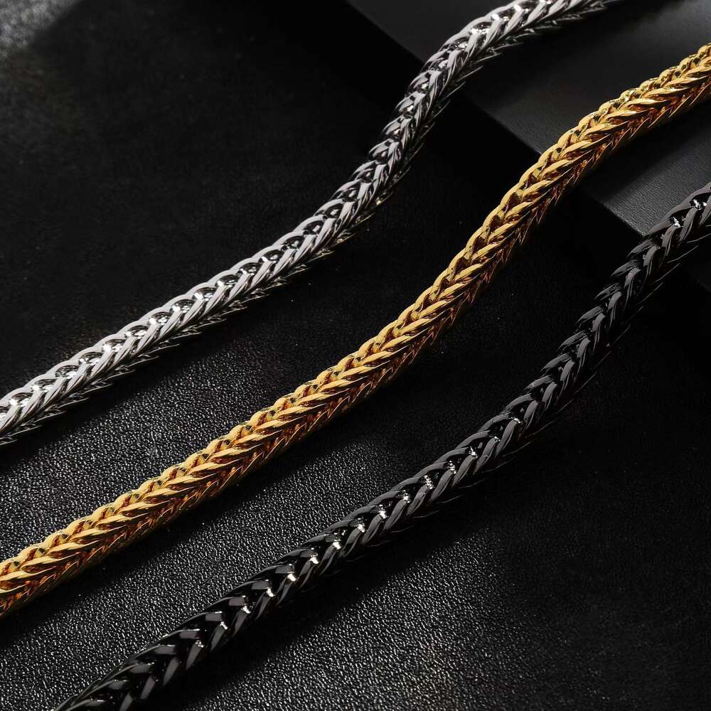 Male Korean Version Trendy Student Personality Cool, Simple and Versatile 2mm Fine Woven Male Jewelry Titanium Steel Bracelet