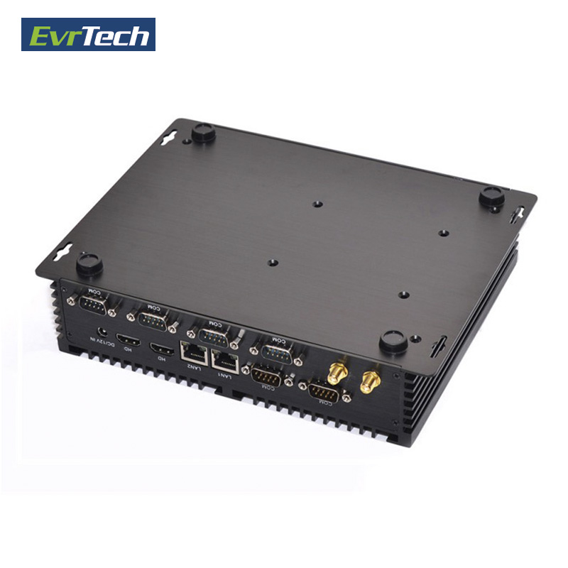 fanless industrial mini pc with I3/I5 I7 processor can run 24/7,have 6COM,8USB and 2 Lan