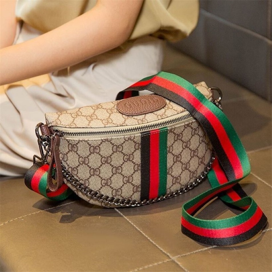 Ins комод 2022 новая маленькая модная поясная сумка-мессенджер с цепочкой универсальная сетчатая красная женская сумка на одно плечо в иностранном стиле Fashio222i