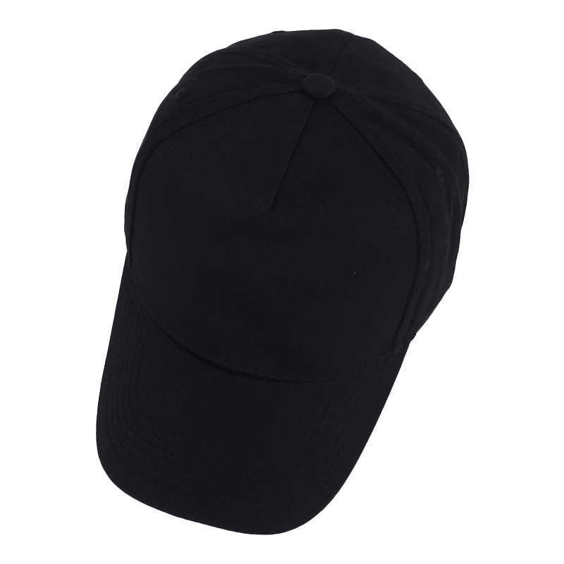 Casquette de baseball rigide en coton cinq pièces pour hommes et femmes, casquette à plaque lisse de couleur pure, chapeau coréen pour femmes printemps et automne