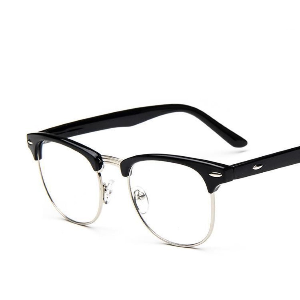 男性用ガラスフレームレトロ2021ブランド韓国スタイルのメタル眼鏡男性女性ハーフラウンドビンテージフレームグラスファッションサングラス312b