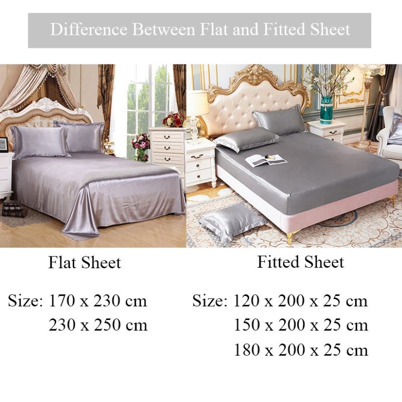 Drap de lit en soie satinée, couvre-lit soyeux, avec bande élastique, draps-housses et plats, couvre-lit pour matelas LJ2008212973
