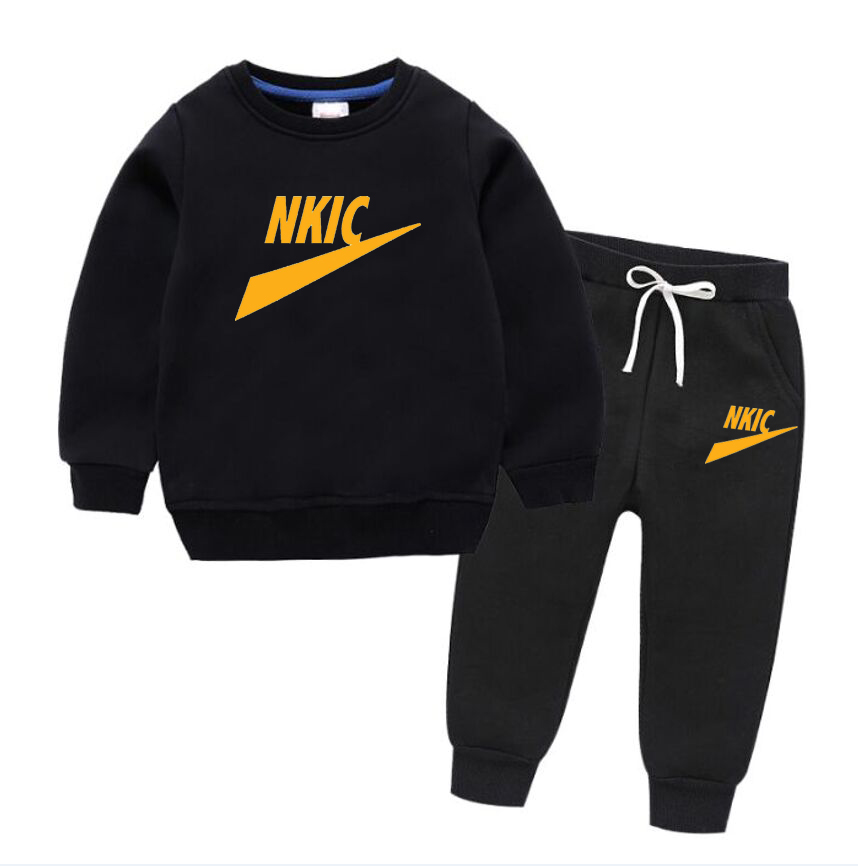 Children's Brand Blue Clothes Sets Boys Girls Sports Suits Spring Autumn Sweatshirt Hoodie Kids Outdoor Causal Tracksuit 