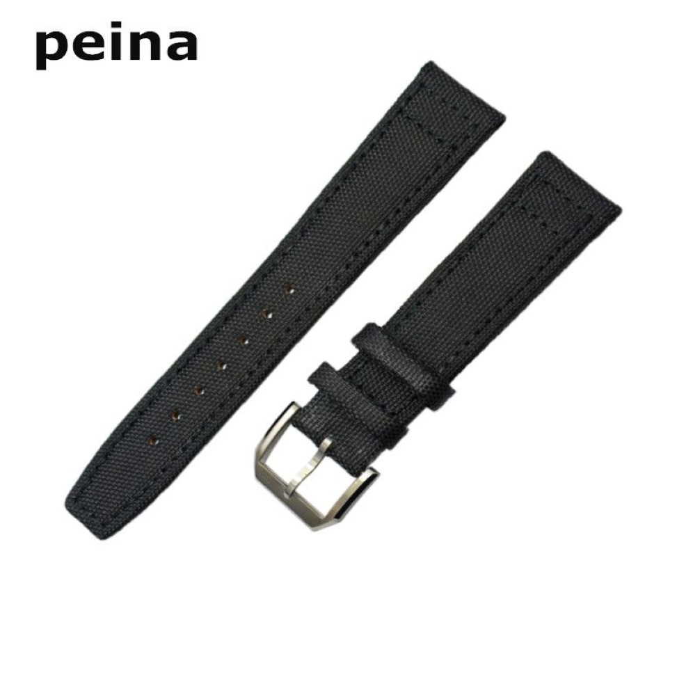 20mm 21mm 22mm New Black Green Nylon and Leather Watch Band strap For IWC watches320C