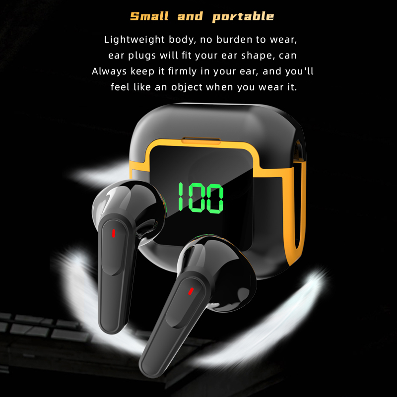 Auricolari TWS Pro 90 Bluetooth 5.3 Auricolari wireless Suono stereo LED Display digitale Gaming Cuffie sportive in-ear Cuffie touch control