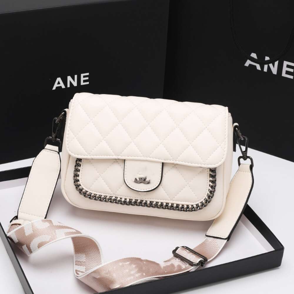 Luxe designertas van hoge kwaliteit met diagonaal kruis in Wtern-stijl Dames nieuwe trendy en internetberoemde kleine getextureerde Crossbody vierkante tas