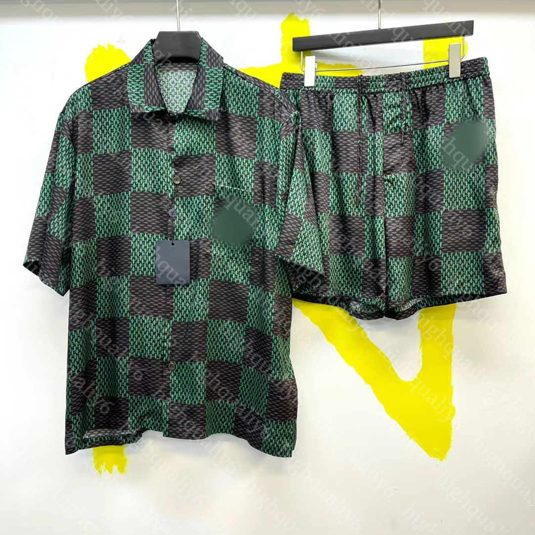 24SS Spring / Summer New Brand Shorts, Ll Checkerboard Silk Shorts, shorts unisexes, livraison gratuite
