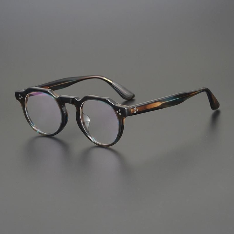 Fashion Sunglasses Frames Acetate Glasses Frame Men Vintage Designer Round Optical Eyewear Myopia Reading Women Prescription Clear2153