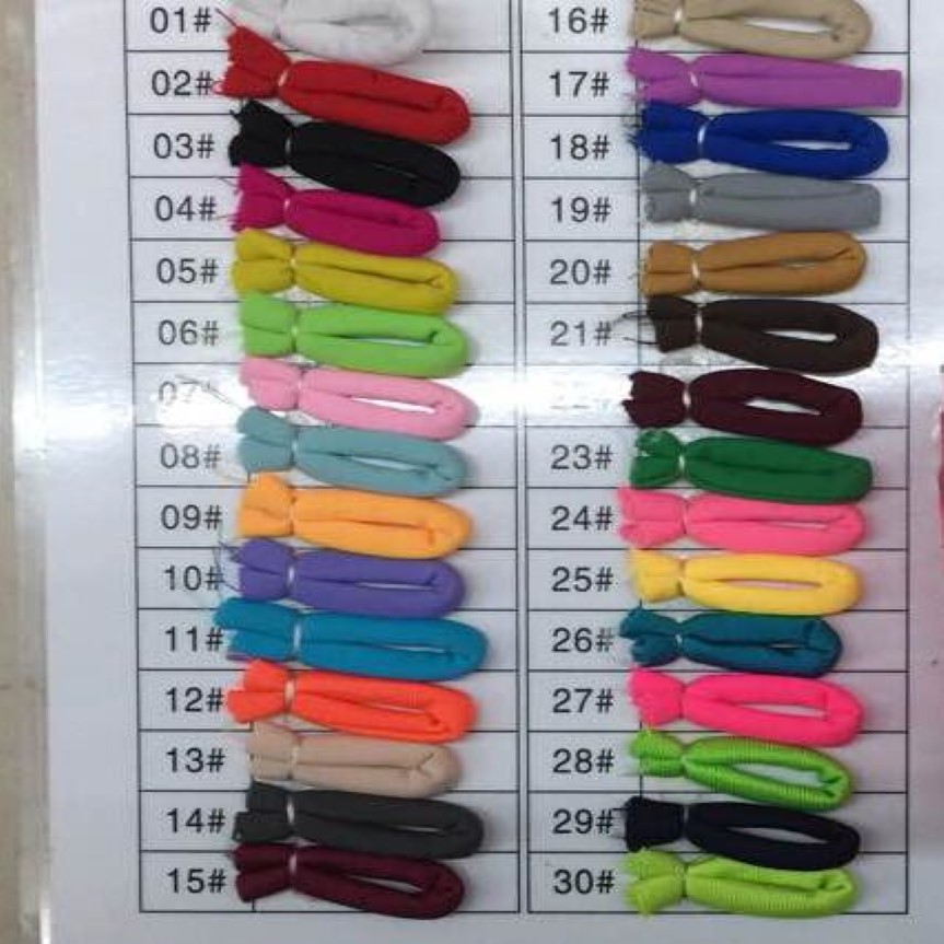 30 Farben 5 mm 20 m Reihe elastische Lycra-Kordel genähte runde Lycra-Kordel Lycra-Streifen für Halskette und Armband216N