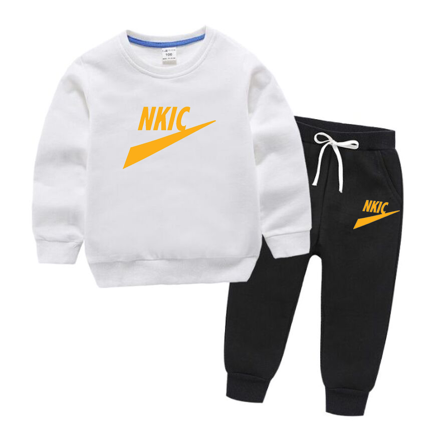 Children's Brand Blue Clothes Sets Boys Girls Sports Suits Spring Autumn Sweatshirt Hoodie Kids Outdoor Causal Tracksuit 