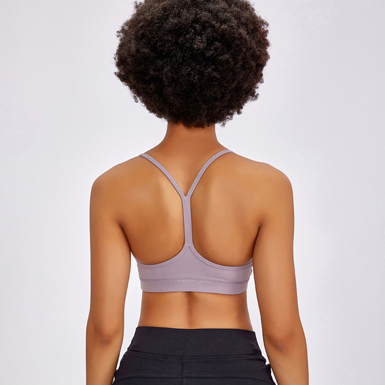 AL Flow Ensemble dos + pantalon en forme de Y avec coussinet de poitrine Soutien-gorge de sport doux Couleur unie Soutien-gorge dos nageur Sous-vêtements sexy Gym Sans manches Fiess Yoga