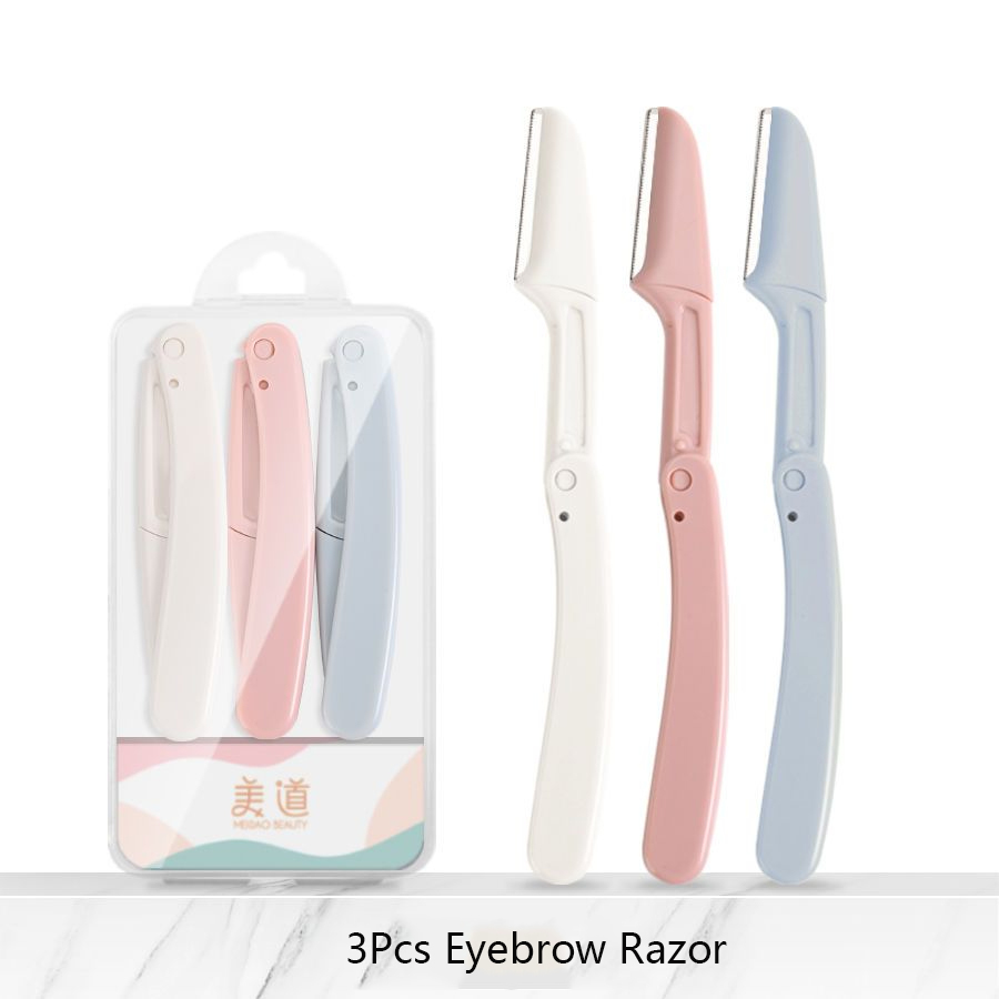 1/3/6st Eyebrow Razor Trimmer Blade Shaver Scissors Face Razor Eye Brow Epilation Hårborttagning Futters for Woman