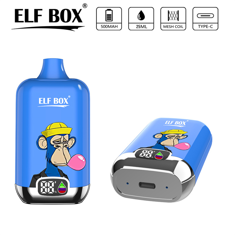 ELF BOX puff 12000 vapori usa e getta digitali 12 gusti 12k Puff 500mAh Batteria ricaricabile Cartuccia preriempita da 25 ml 2% 5% Pod vape e sigaretta barra degli elfi