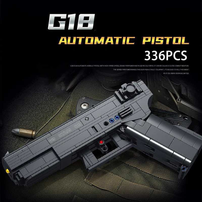 Pistool Speelgoed Desert Eagle Militaire serie M1911 pistool Model bakstenen G18Bouwstenen voor kinderen jongen cadeaus voor kinderen 240307