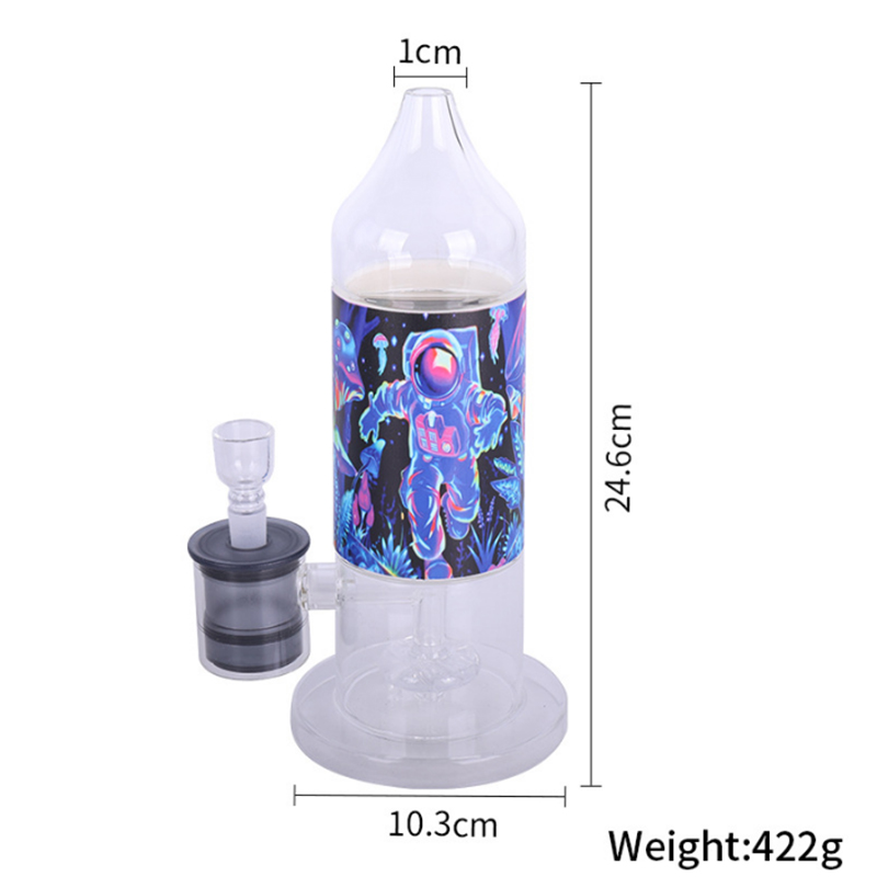 最新のLED Creative Detachable Electronable Glass Bong Hookah Tobacco Smoking Hand Pipe with Clear Bowl Rechargeable Dab Oil Rig Accessories Water Bongs Pipes