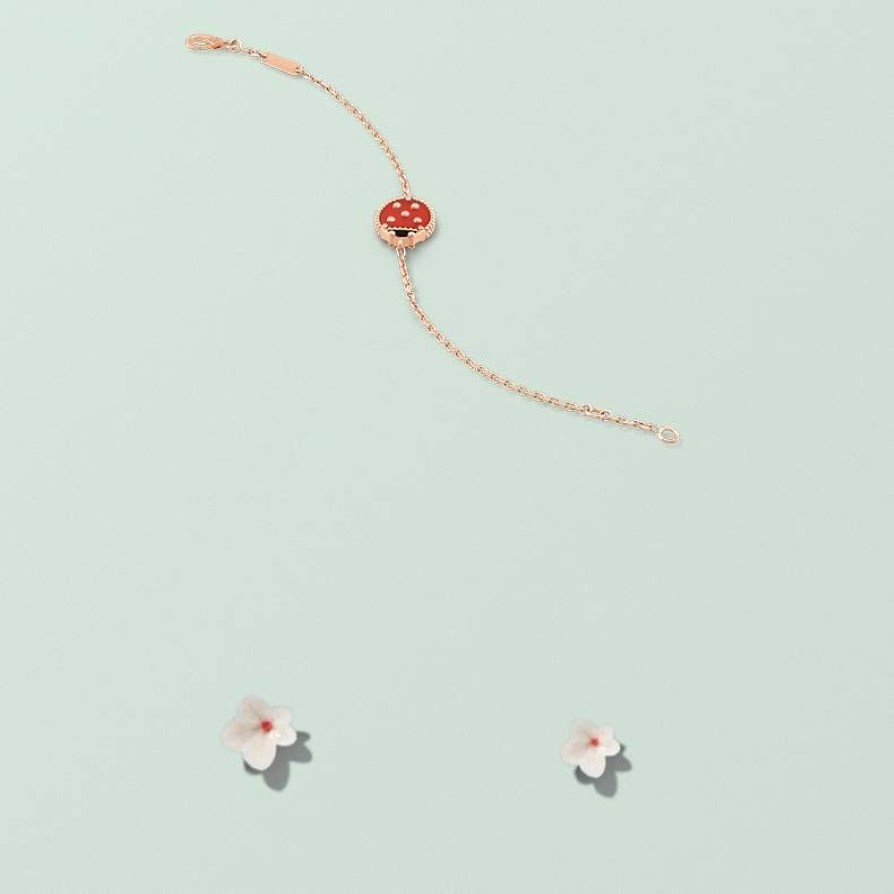 Designer lieveheersbeestje armband rosévergulde ketting dames en meisjes Valentijnsdag Moederdag verlovingssieraden vervagen F2477